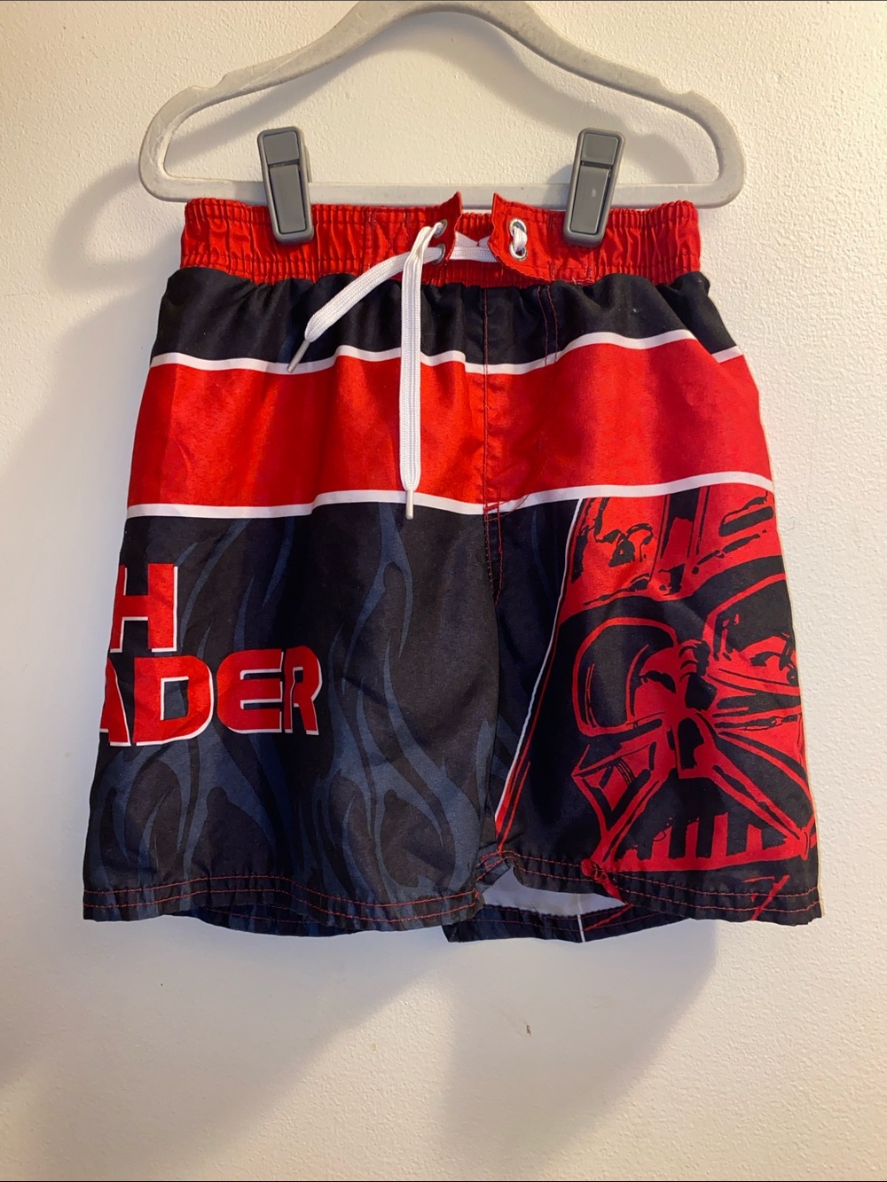 Star Wars Kids Swim Trunks in Red and Black